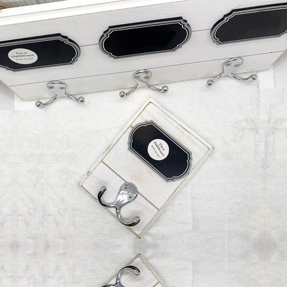 Triple Hang Chalk Coat Hanger and Board Labels