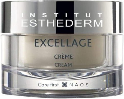 Institut Esthederm Excellage cream jar with silver lid on Tampa Home & Garden Store