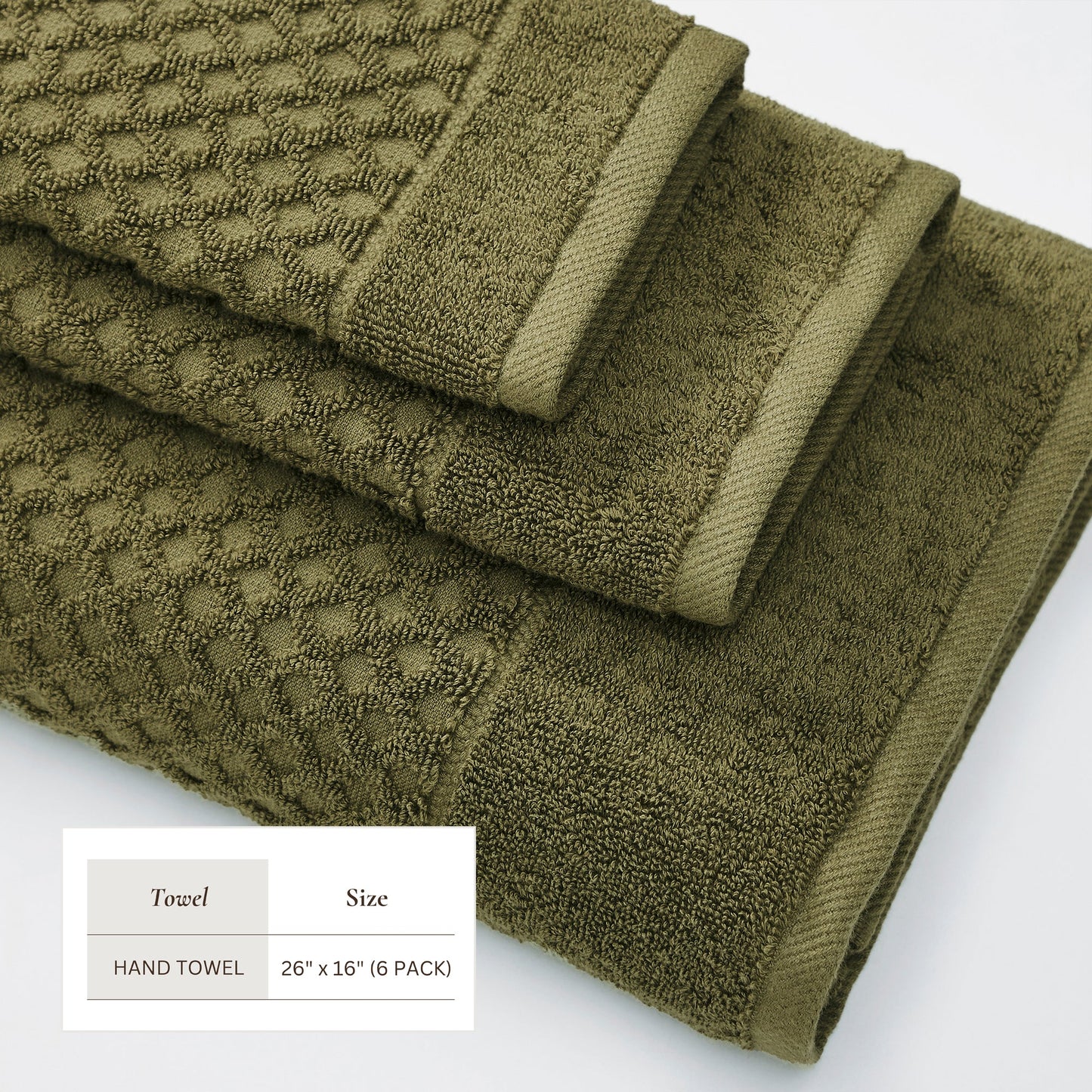 Cotton Diamond Waffle Weave Bath Towel Set