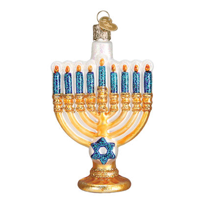 Menorah Glass Ornament