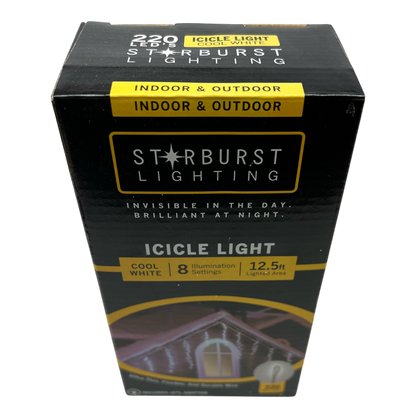 Guirlande lumineuse stalactite à LED blanc froid 220 LED