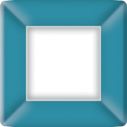 Classic Linen On Ice Blue - Square Paper Dinner Plate
