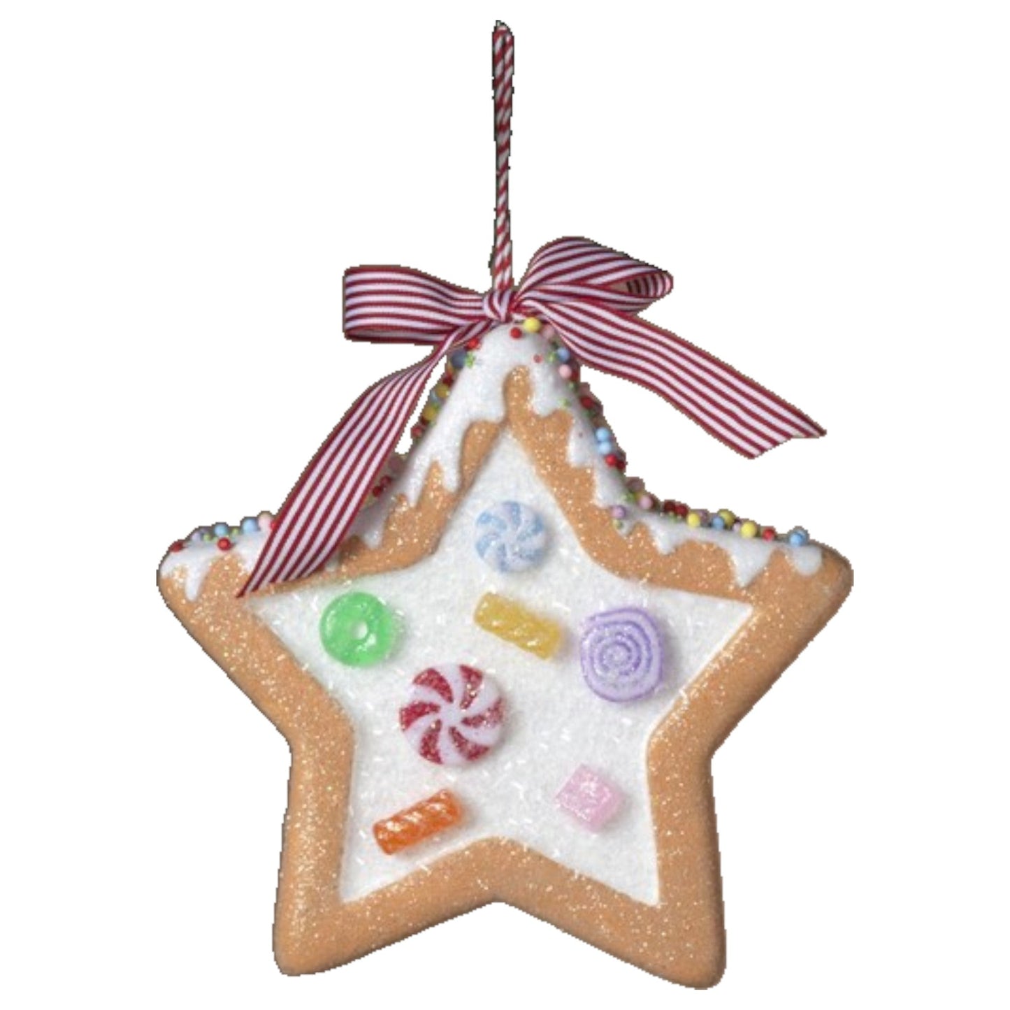 Adorno de estrella de jengibre dulce