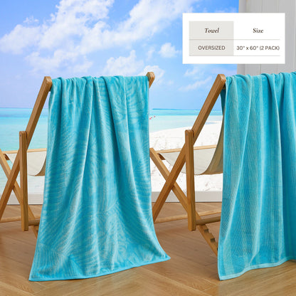 Velour Cotton Beach Towels and Maui Two Pack