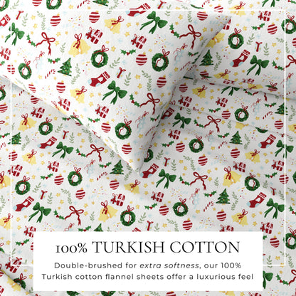 Soft and Plush Turkish Cotton Christmas Sheets