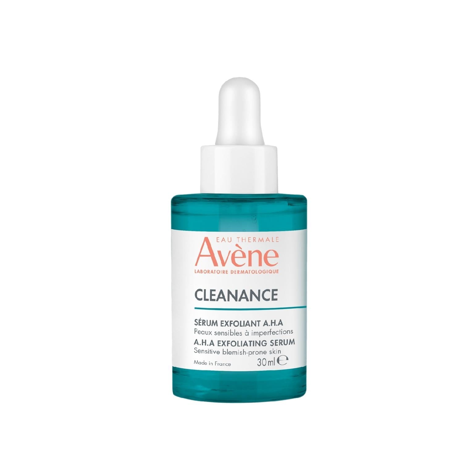 Avene Cleanance Exfoliating Serum bottle with dropper, teal 30 ml on Tampa Home & Garden Store