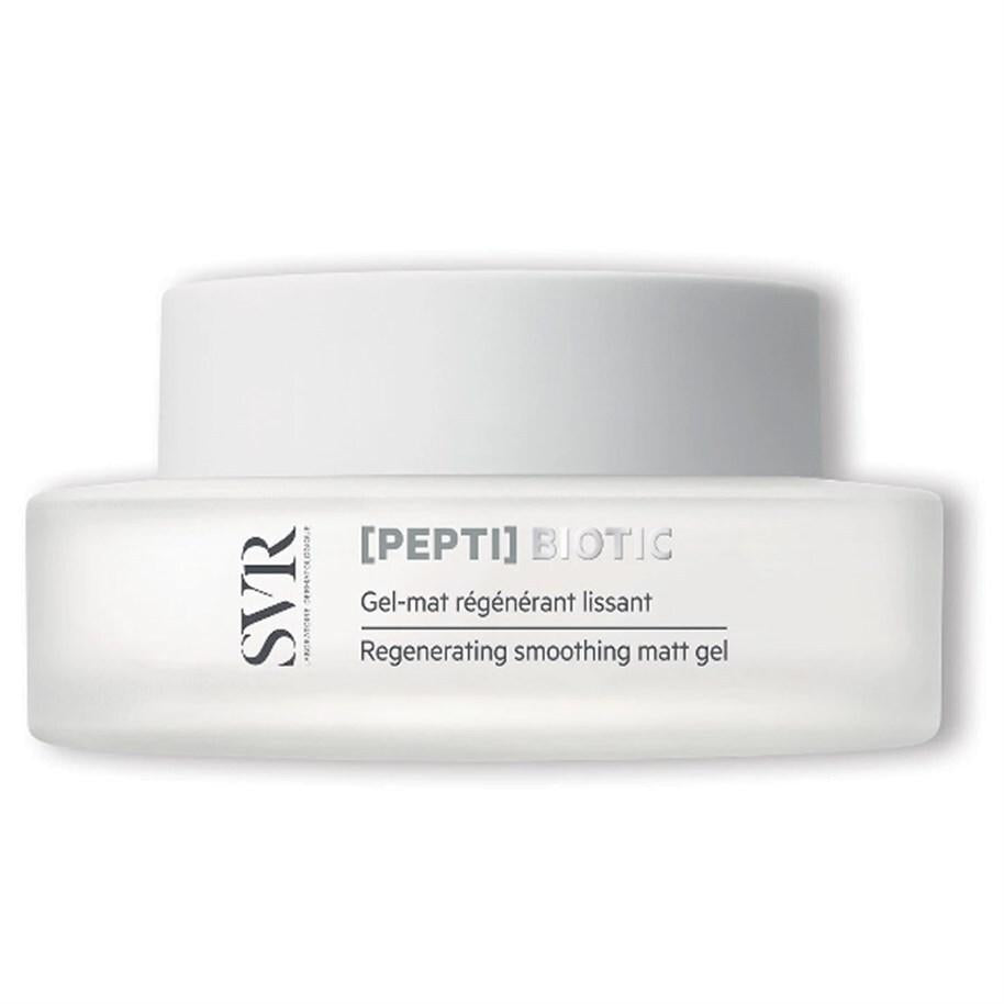 SVR Pepti Biotic regenerating smoothing matt gel jar, white plastic container on Tampa Home & Garden Store