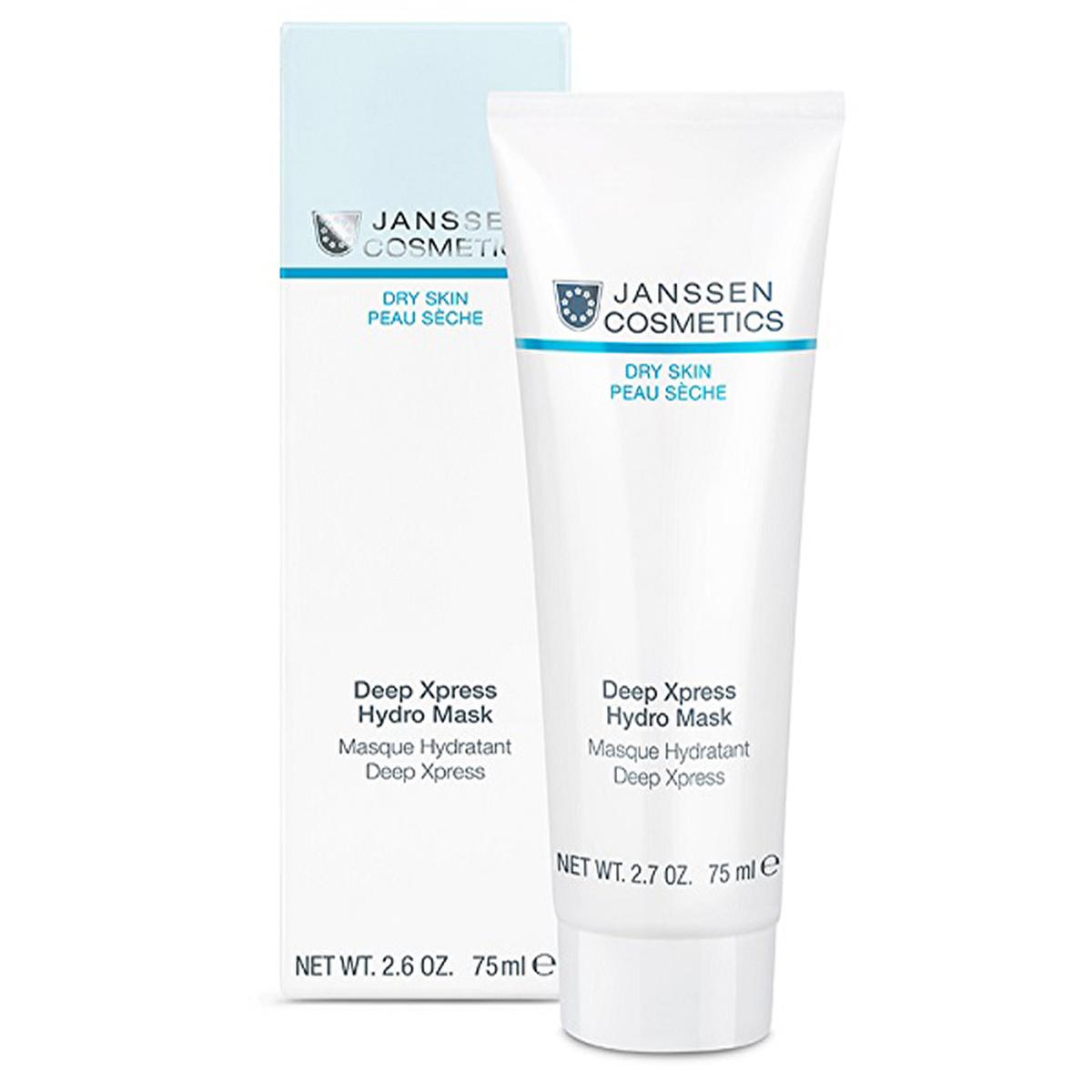 Janssen Cosmetics Deep Xpress Hydro Mask tube and box white with blue stripe for dry skin on Tampa Home & Garden Store