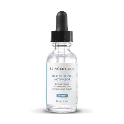 Face serum SkinCeuticals Retexturing Activator in clear glass dropper bottle with blue label on Tampa Home & Garden Store