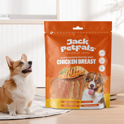 Premios artesanales de pechuga de pollo con cecina de Jack PetPals (345 g)