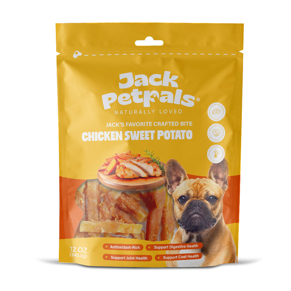 Premios para perros Jack PetPals Crafted Bite de pollo y batata (340 g)