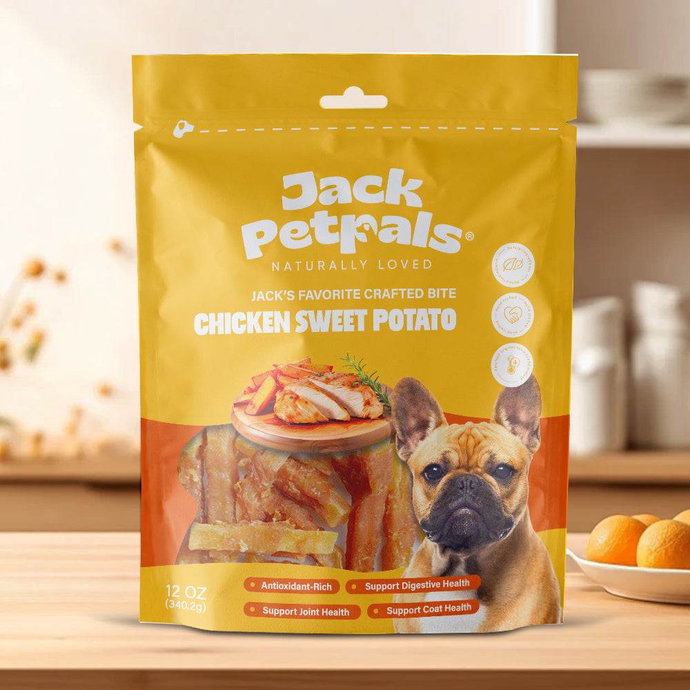 Premios para perros Jack PetPals Crafted Bite de pollo y batata (340 g)