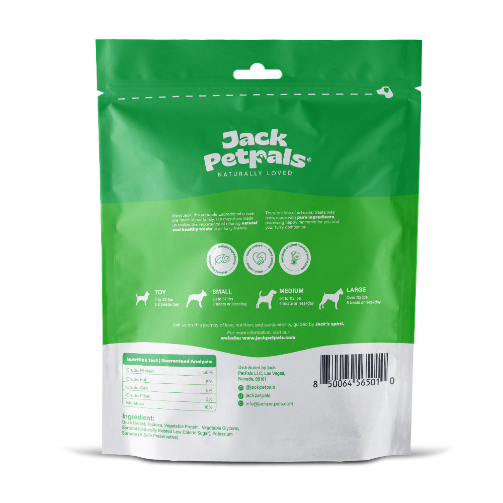 Friandises pour chiens Jack PetPals à base de poitrine de canard séchée artisanale (340 g)