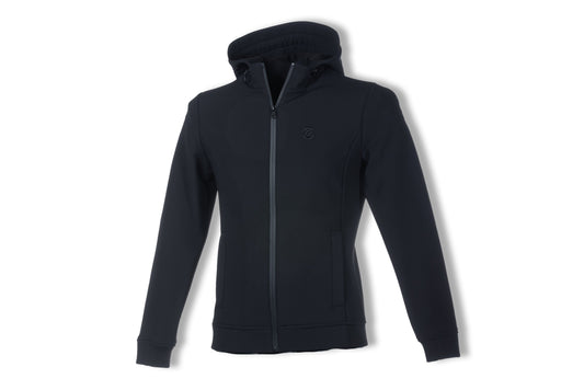 Suomy Mens Winter Jacket Black by American Equus, front zipper, high collar on Tampa Home & Garden Store