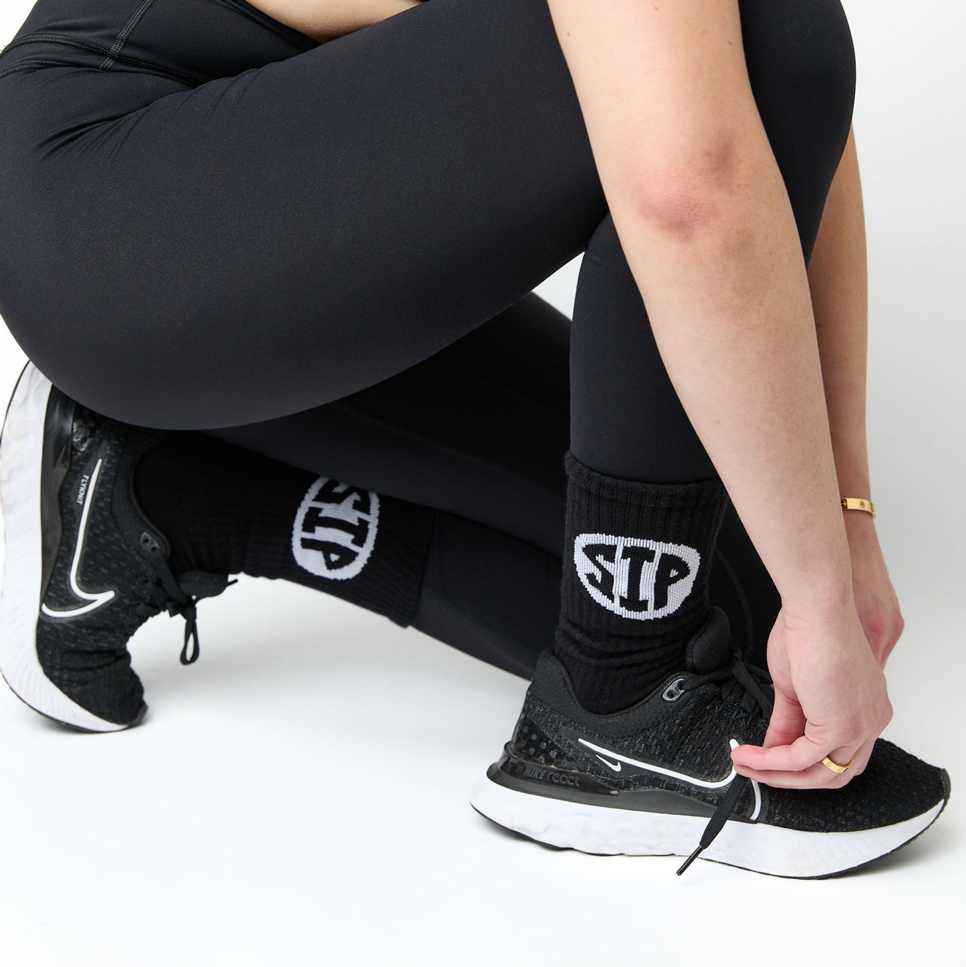 Jackson Casual Crew 3-Pack DeadSoxy college socks, black crew socks with white shield logos on Tampa Home & Garden Store
