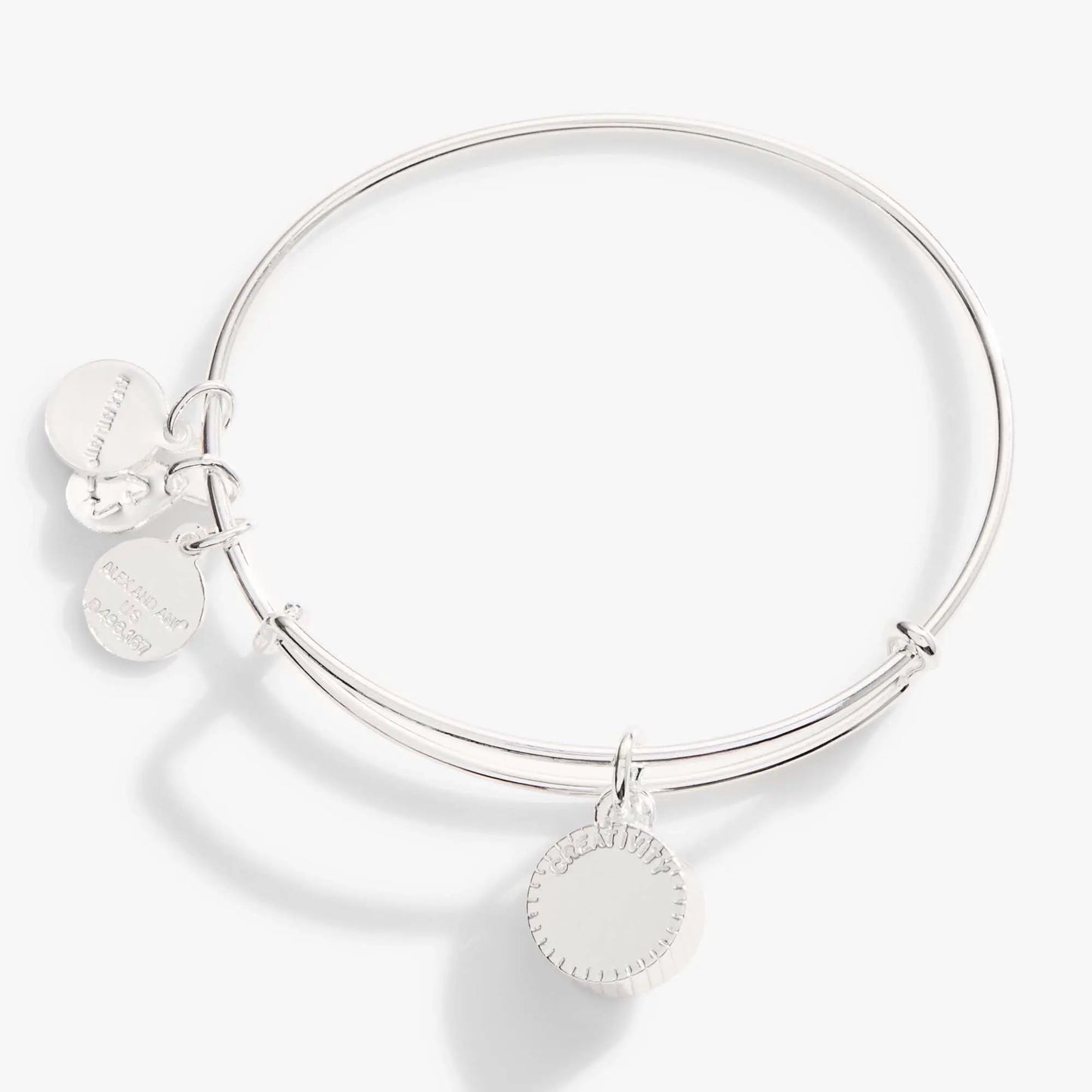 January Birthstone Charm Bangle Scarlet by ALEX AND ANI, bracelet with disc charms on Tampa Home & Garden Store