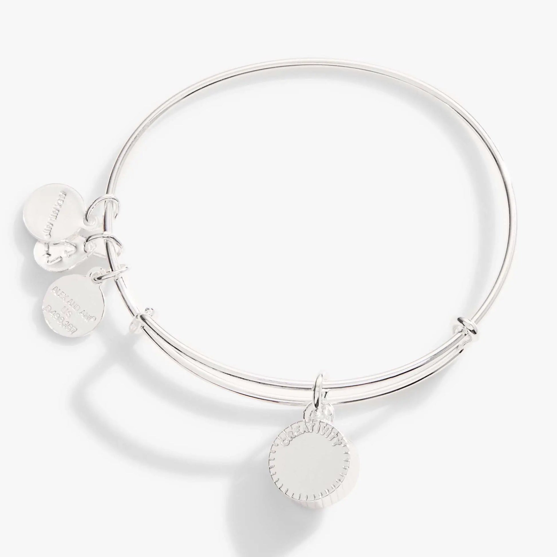 January Birthstone Charm Bangle Scarlet by ALEX AND ANI, bracelet with disc charms on Tampa Home & Garden Store