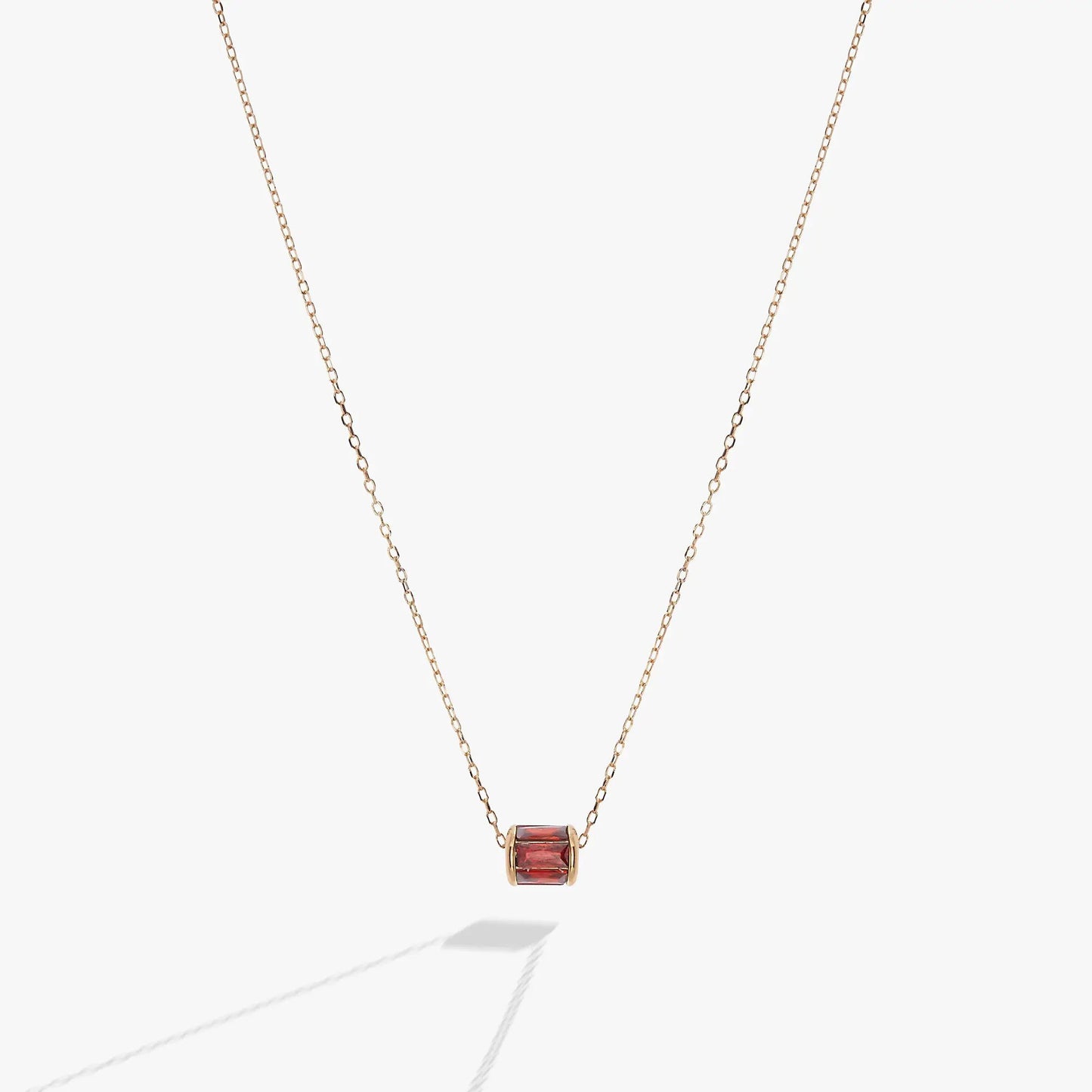 Alex and Ani January Birthstone Garnet Pendant Necklace on rose gold-tone chain on Tampa Home & Garden Store