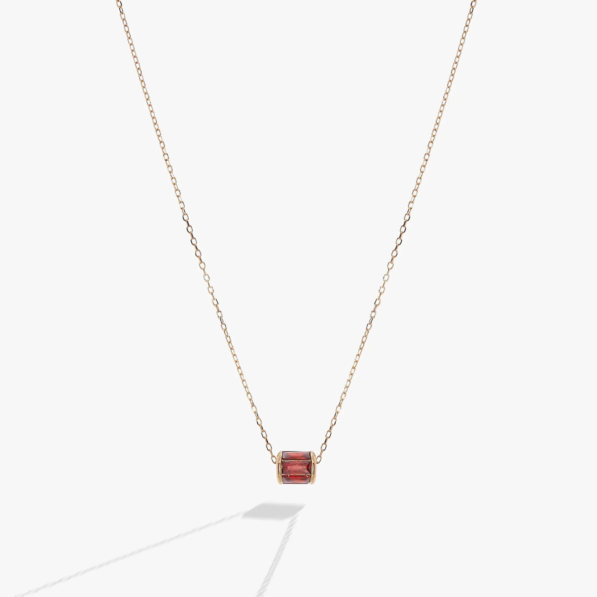 Alex and Ani January Birthstone Garnet Pendant Necklace on rose gold-tone chain on Tampa Home & Garden Store