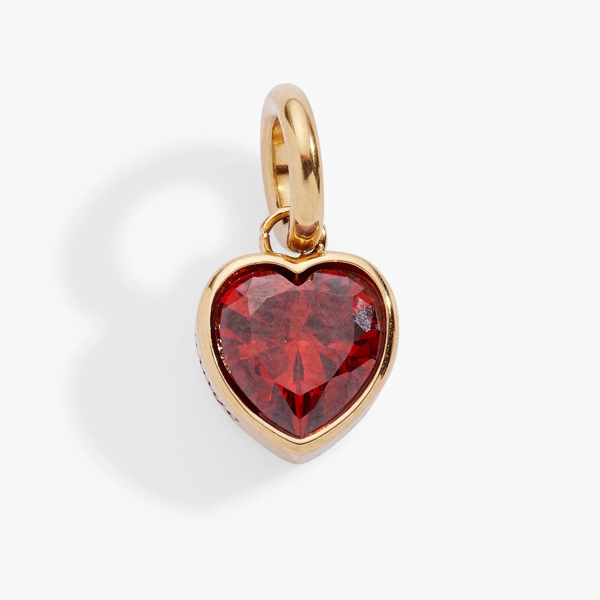 January Courage Heart Birthstone Charm gold-tone heart with red garnet by ALEX AND ANI on Tampa Home & Garden Store