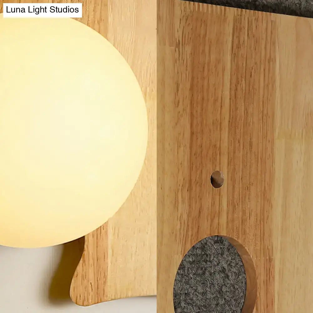Wooden Puzzle Wall Light by Decorbites with warm glow lamp on natural wood blocks on Tampa Home & Garden Store