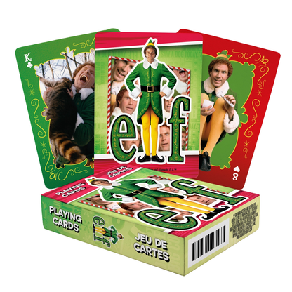 Elf Buddy Playing Cards deck by The Country Christmas Loft, green and red elf design on Tampa Home & Garden Store