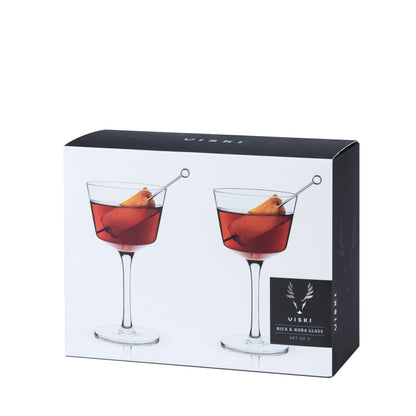 Raye Angled Crystal Nick and Nora Cocktail Glass