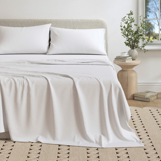 Heathered Jersey and Cotton Blend Bed Sheets