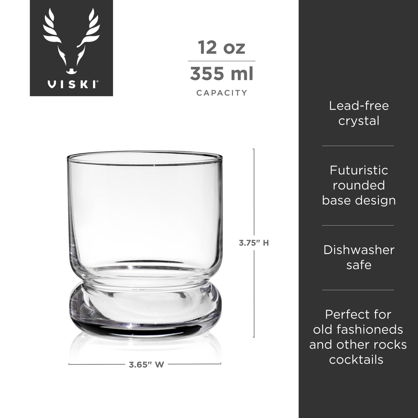 Mercury Crystal Lowball Tumblers Set of 2