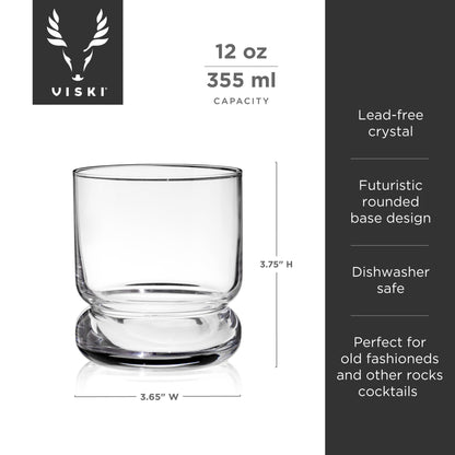 Mercury Crystal Lowball Tumblers Set of 2