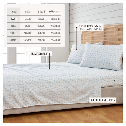 Lightweight Coastal Printed Sheet Set and Covers