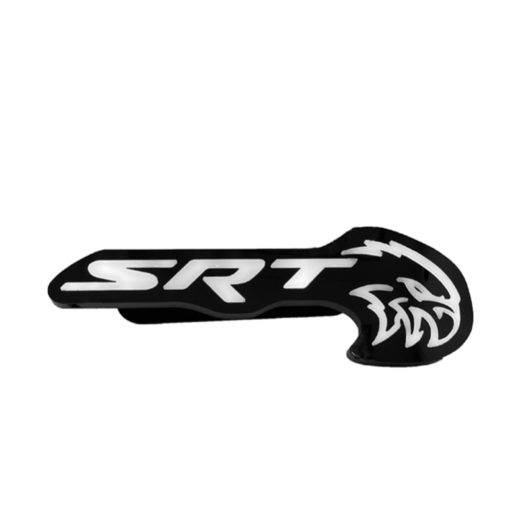Jeep Trackhawk RGBW LED Grill Emblem black with SRT lettering and eagle logo on AutoLEDTech on Tampa Home & Garden Store