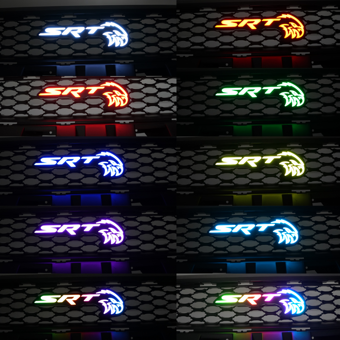 Jeep Trackhawk RGBW Flow Series LED grill emblem with 16 color options AutoLEDTech.com on Tampa Home & Garden Store