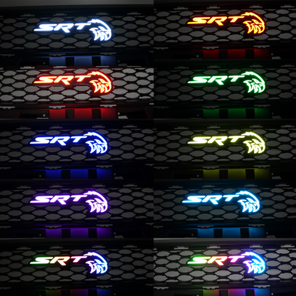 Jeep Trackhawk RGBW Flow Series LED grill emblem with 16 color options AutoLEDTech.com on Tampa Home & Garden Store