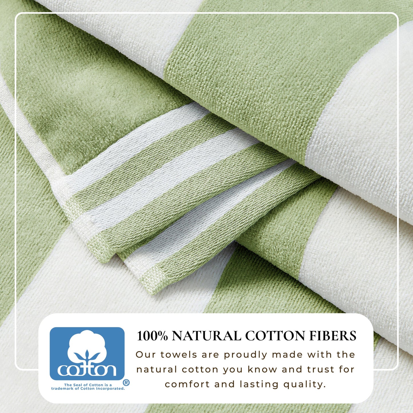 Striped Cabana Beach Towel and Soft Pastel Colors