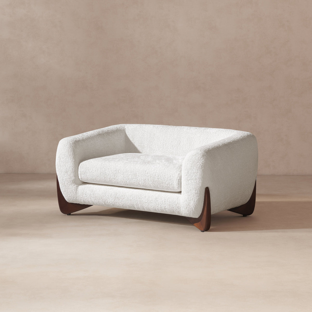 Alpine 36.5in Sherpa Dog Sofa Bed Almond by HouseOfZazla with cushioned support on Tampa Home & Garden Store