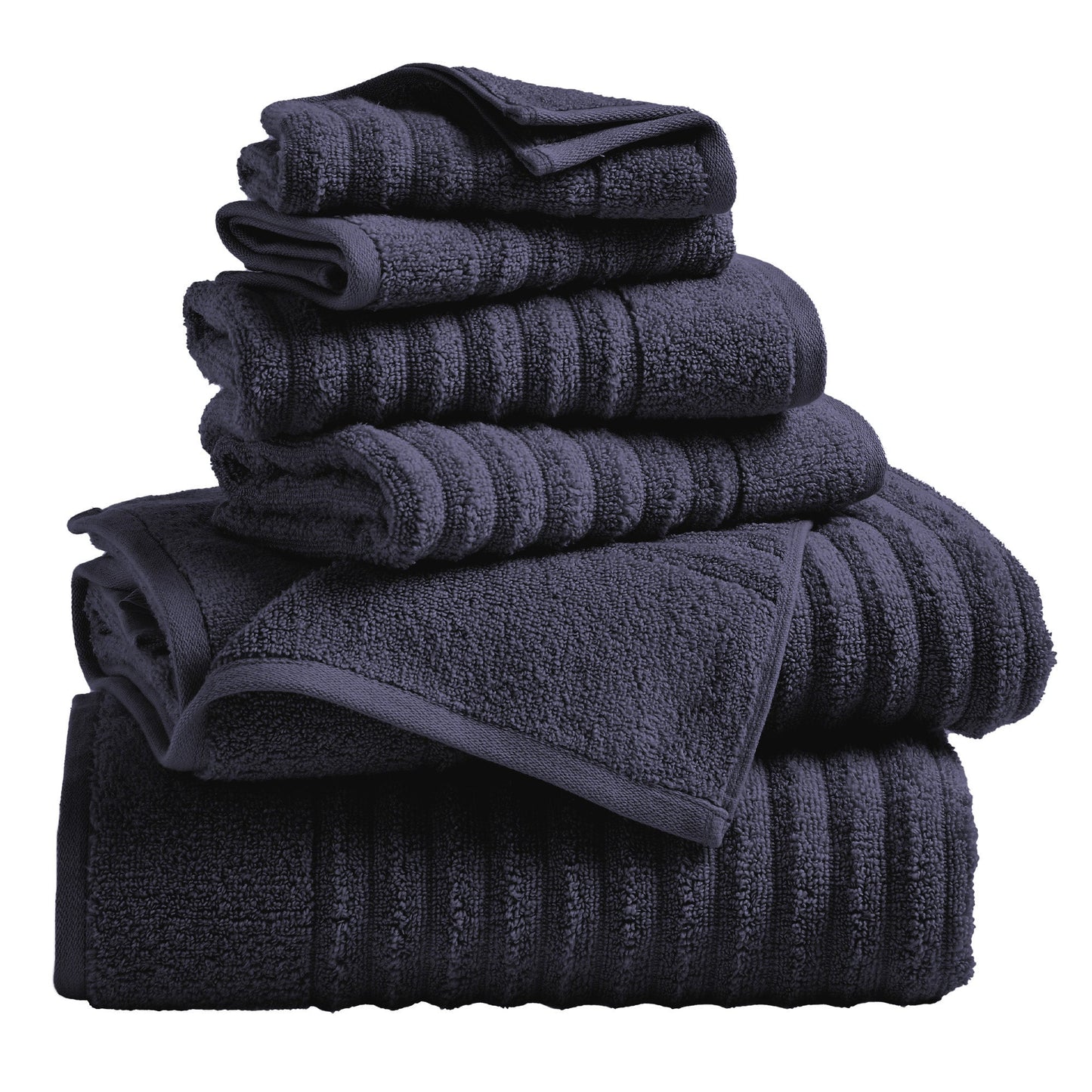 Luxury Combed Cotton and Ribbed Bath Towels