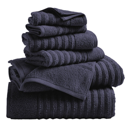Luxury Combed Cotton and Ribbed Bath Towels