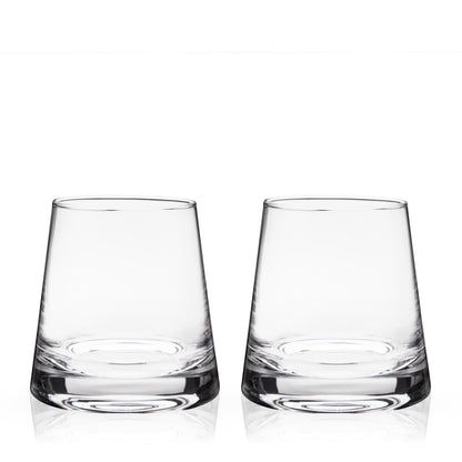 Burke Crystal Pyramid Whiskey Set of Two