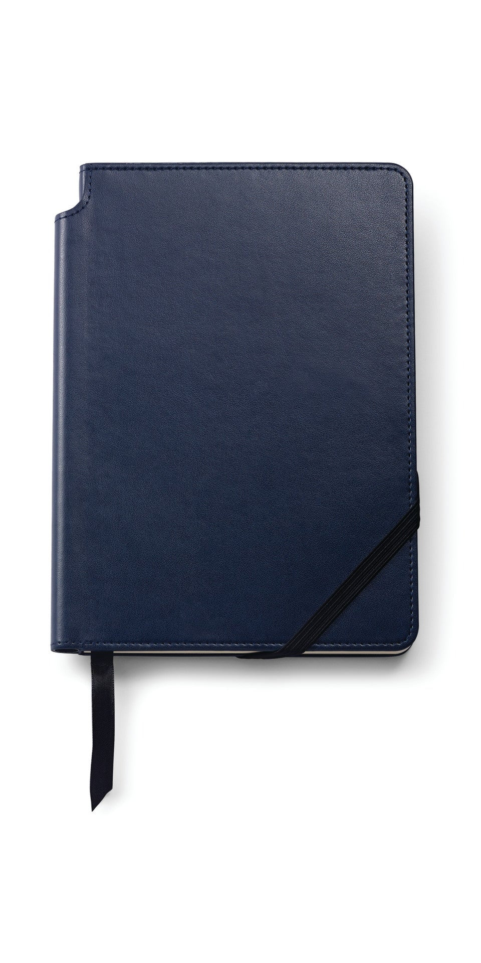 Medium Midnight Blue Journal by A.T. Cross with navy leather cover, ribbon bookmark on Tampa Home & Garden Store