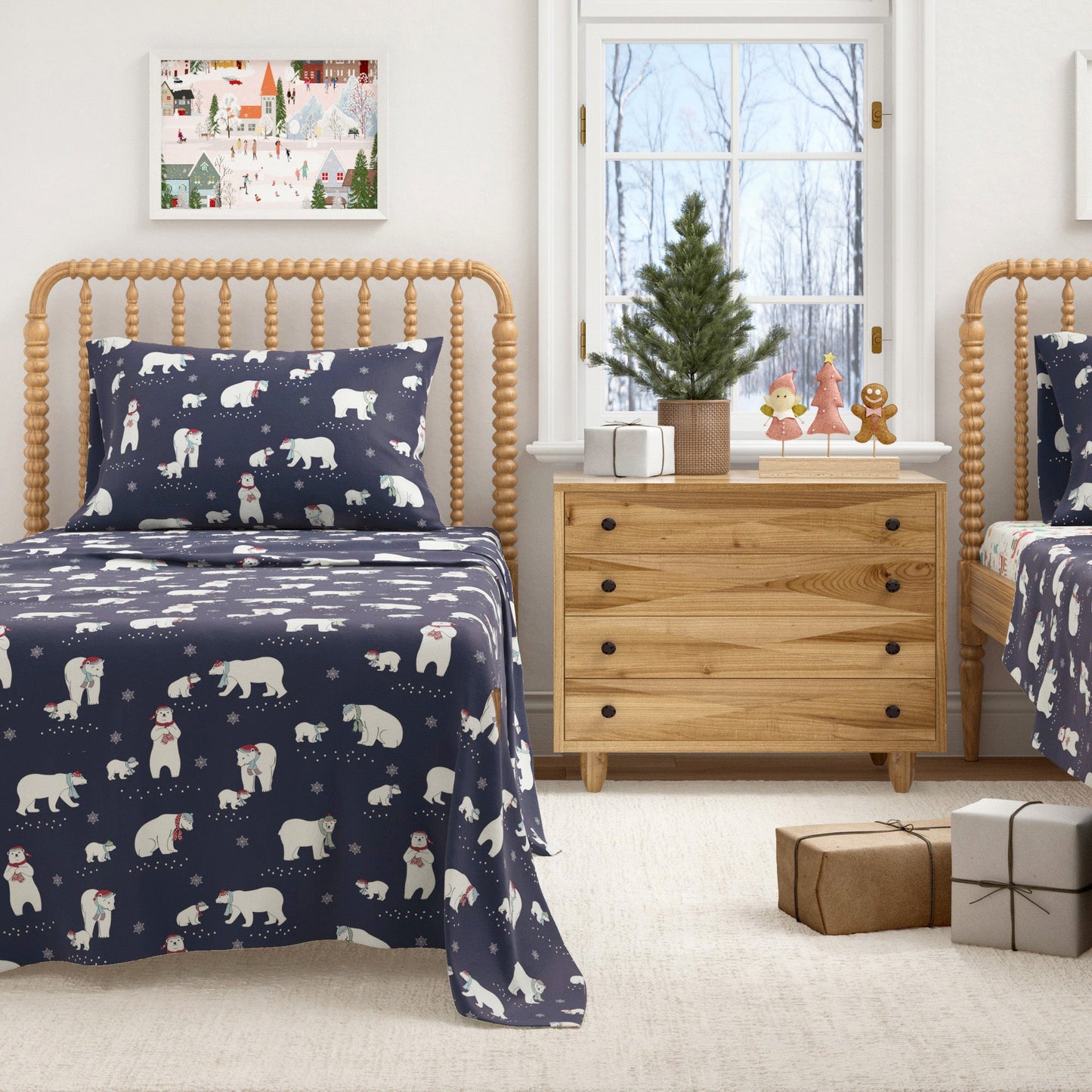 Turkish Cotton And Christmas Flannel Sheet Set