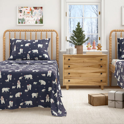 Turkish Cotton And Christmas Flannel Sheet Set