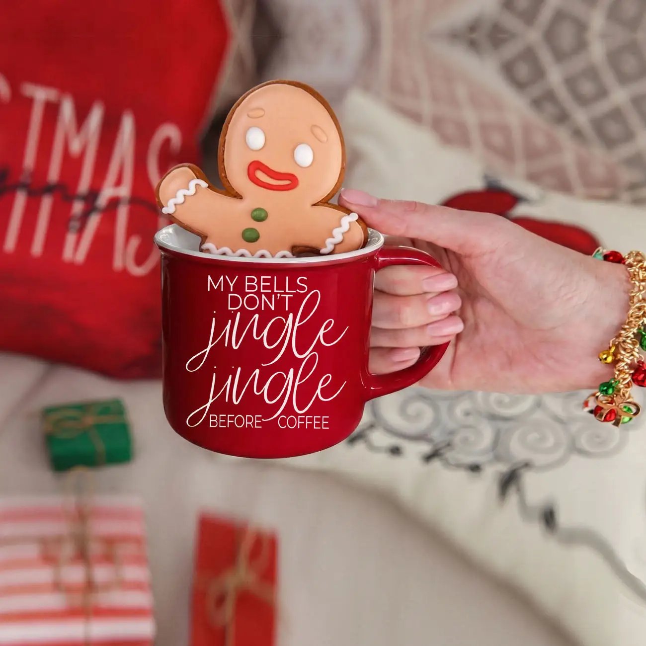 Jingle Jingle Campfire Mug Red and Green