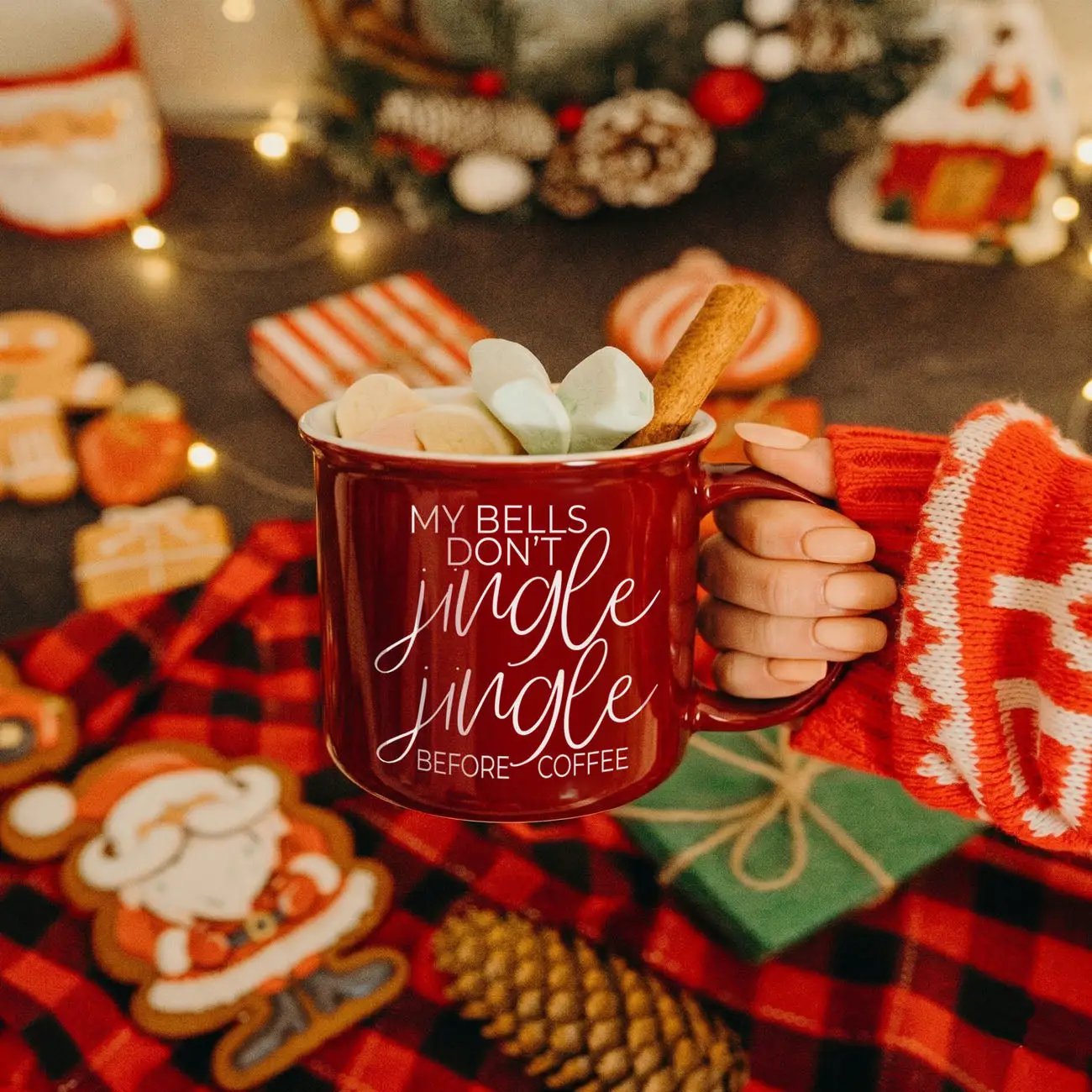Jingle Jingle Campfire Mug Red and Green