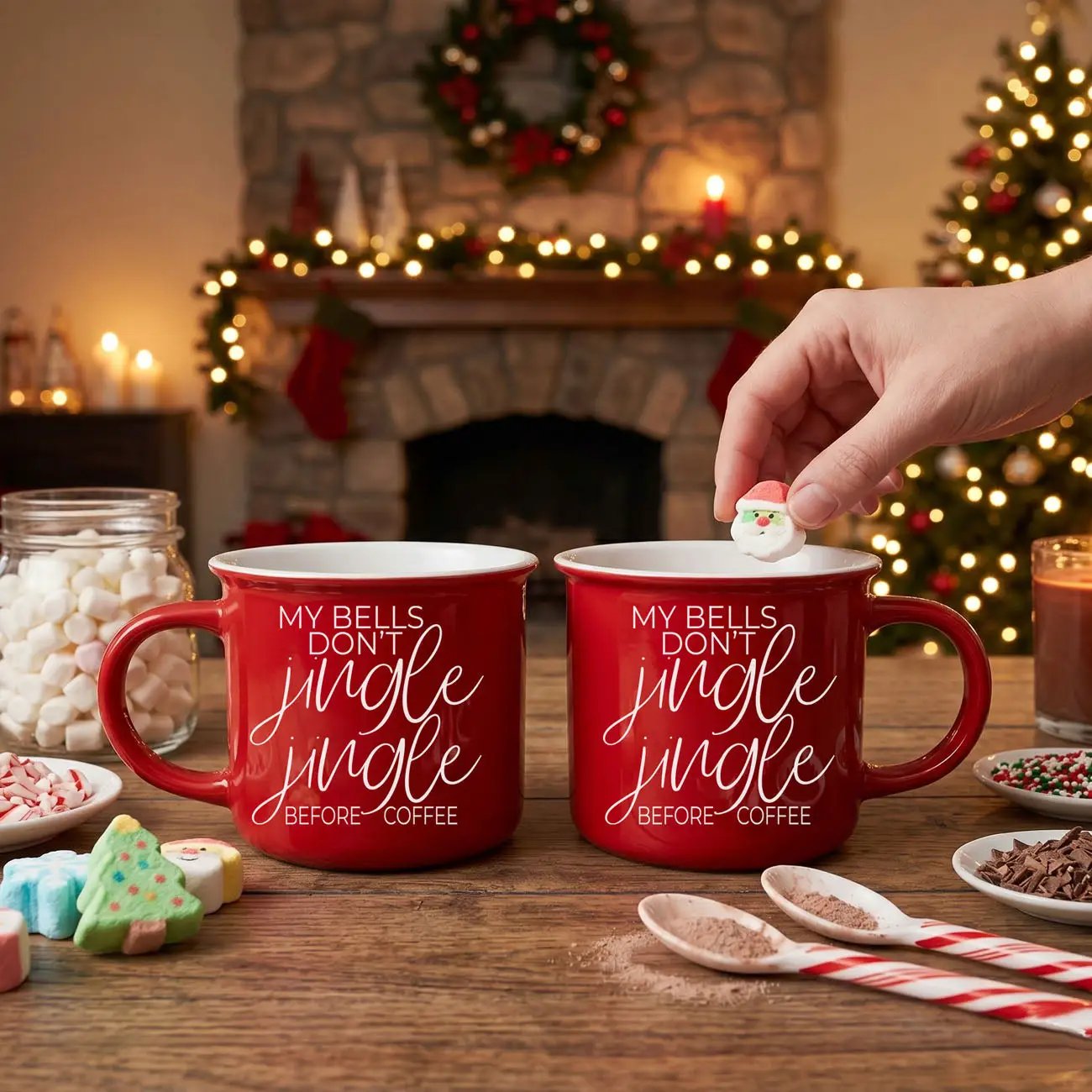Jingle Jingle Campfire Mug Red and Green