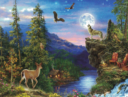 Carte d'anniversaire - Faune sauvage au crépuscule