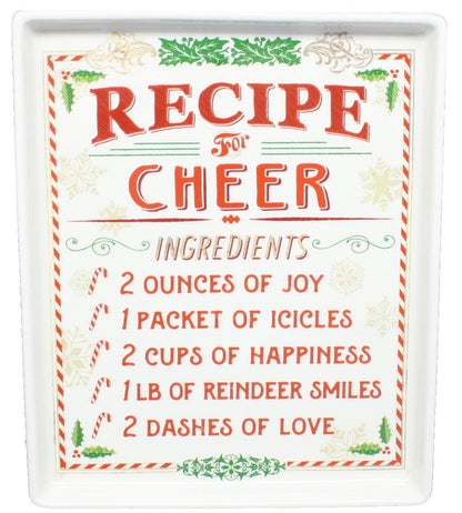 Stoneware Recipe Plate - Cheer