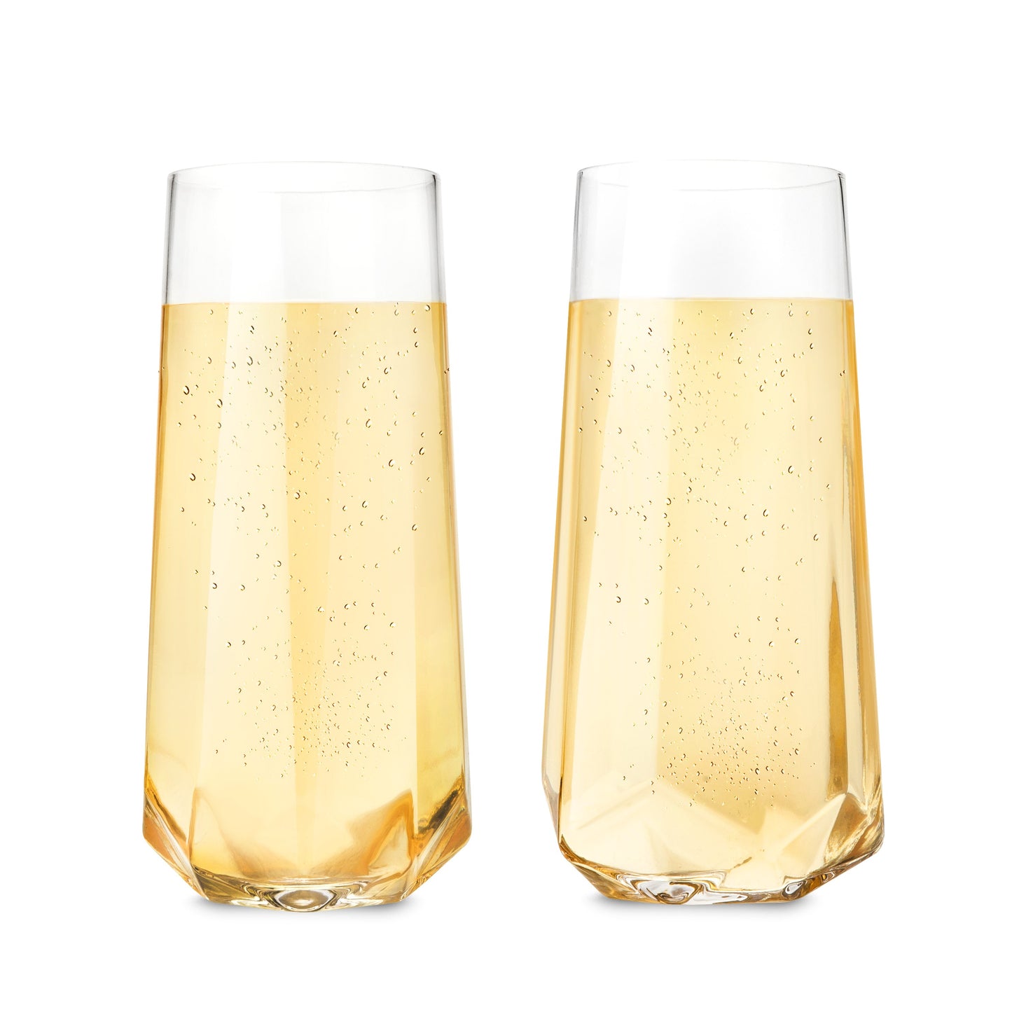 Seneca Stemless Crystal Champagne Flutes for Two