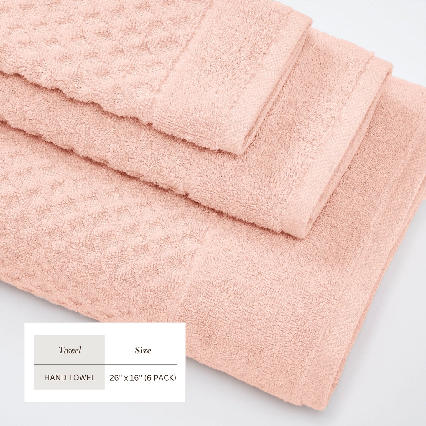 Cotton Diamond Waffle Weave Bath Towel Set