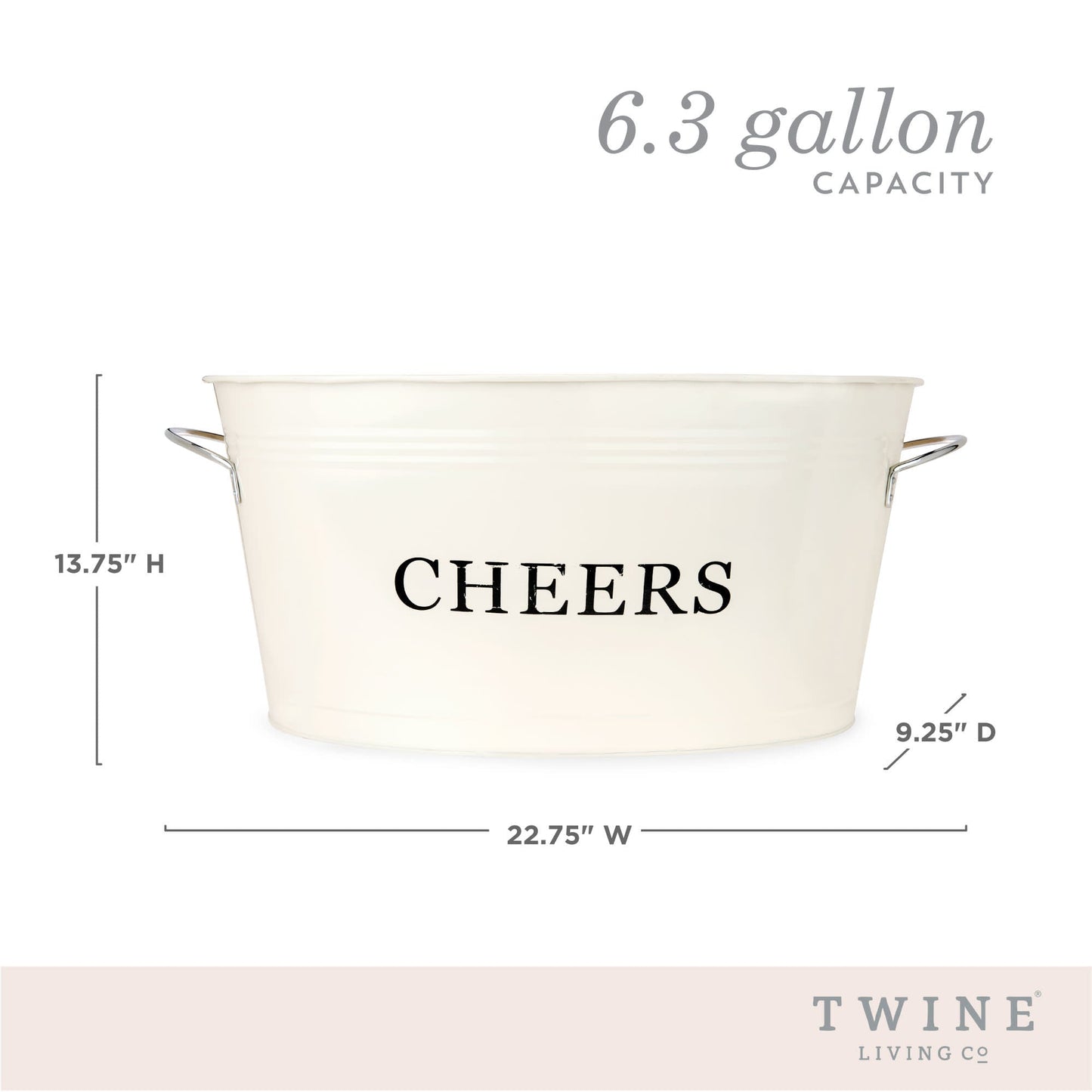 Cheers Galvanized Metal Drink Cooler Party